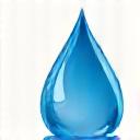 Sparkling clean water drop icon.